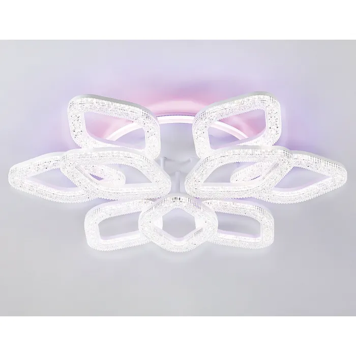 Светильник потолочный светодиодный с RGB подсветкой и пультом FA3929/6+3 WH белый 180W 3000K/4200K/6400K+RGB D680*110 (ПДУ РАДИО 2.4G) от NovaLamp