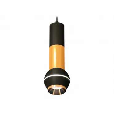 Комплект подвесного светильника с дополнительной подсветкой XP1102030 SBK/PYG черный песок/золото желтое полированное MR16 GU5.3 LED 3W 4200K (A2302, C6323, A2062, C6327, A2062, C1102, N7034)