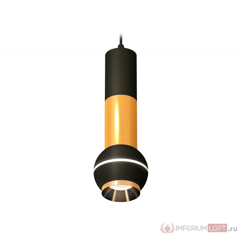 Комплект подвесного светильника с дополнительной подсветкой XP1102030 SBK/PYG черный песок/золото желтое полированное MR16 GU5.3 LED 3W 4200K (A2302, C6323, A2062, C6327, A2062, C1102, N7034) от NovaLamp
