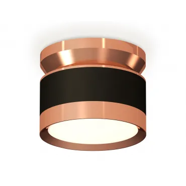Комплект накладного светильника XS8102065 SBK/PPG черный песок/золото розовое полированное GX53 (N8912, C8102, N8126)