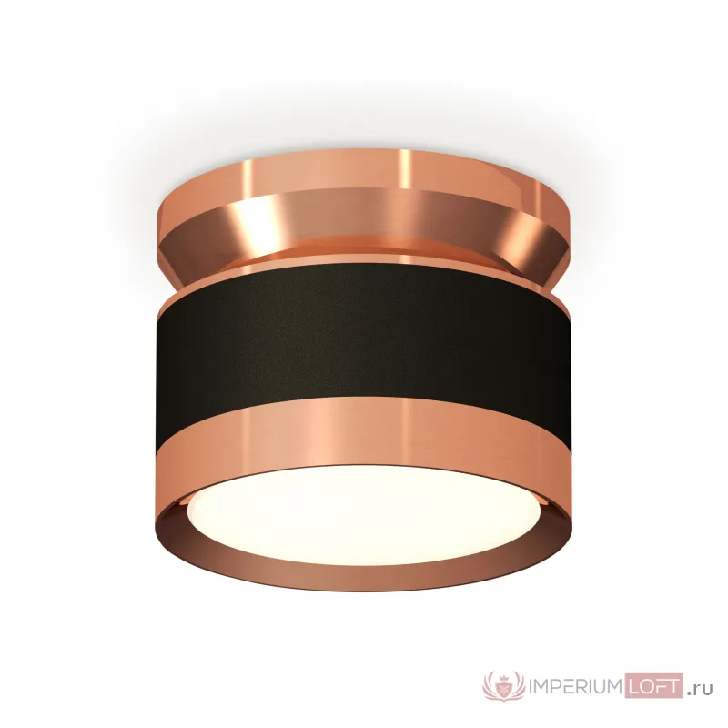 Комплект накладного светильника XS8102065 SBK/PPG черный песок/золото розовое полированное GX53 (N8912, C8102, N8126) от NovaLamp