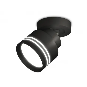 Комплект накладного поворотного светильника с акрилом XM8102026 SBK/FR черный песок/белый матовый GX53 (A2229, A2106, C8102, N8478)