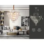Подвесная люстра с хрусталем TR5233/12 SGD/CL/FR золото/прозрачный/белый матовый E27*12 max 40W D600*610 от NovaLamp