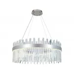 Подвесная светодиодная люстра с хрусталем TR5011 CH/CL хром/прозрачный 88W 3000K/4200K/6400K D800*950 (Без ПДУ) от NovaLamp