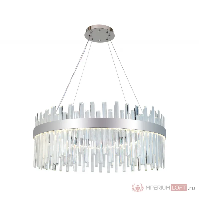 Подвесная светодиодная люстра с хрусталем TR5011 CH/CL хром/прозрачный 88W 3000K/4200K/6400K D800*950 (Без ПДУ) от NovaLamp