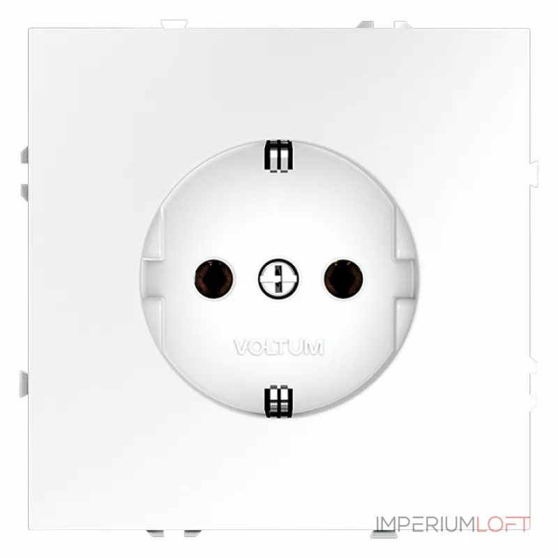 Розетка с заземлением без рамки Voltum S70 VLS040102 от ImperiumLoft
