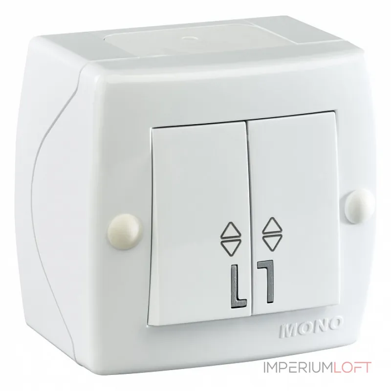 Выключатель проходной двухклавишный Mono Electric Octans IP20 104-010101-111