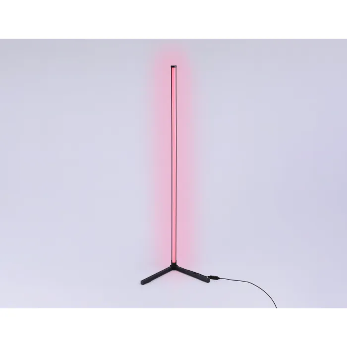 Светильник светодиодный напольный RGB с пультом FL8022 BK черный LED 15W RGB D32*1250 (ПДУ РАДИО 2.4G) от NovaLamp