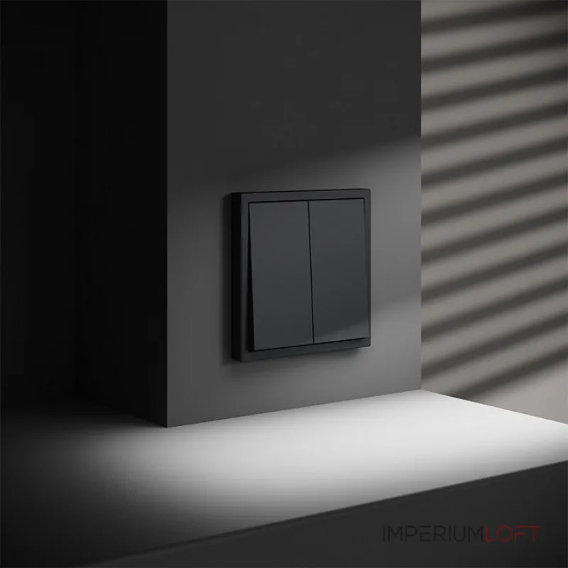 Выключатель двухклавишный без рамки Voltum S70 VLS020107 от ImperiumLoft Выключатель двухклавишный без рамки Voltum S70 VLS020107 от ImperiumLoft