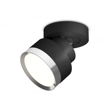 Комплект накладного поворотного светильника XM8102003 SBK/PSL черный песок/серебро полированное GX53 (A2229, A2106, C8102, N8118) от NovaLamp