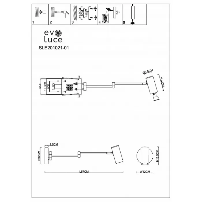 Бра EVOLUCE Zoom SLE201021-01 от ImperiumLoft