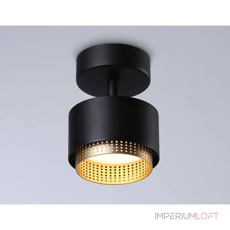 Светильник накладной TN71282 BK/GD черный/золото GX53 max 12W D95*137 от NovaLamp
