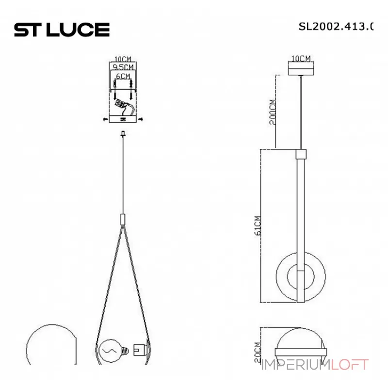 Подвесной светильник ST-Luce Moonbag SL2002.413.01