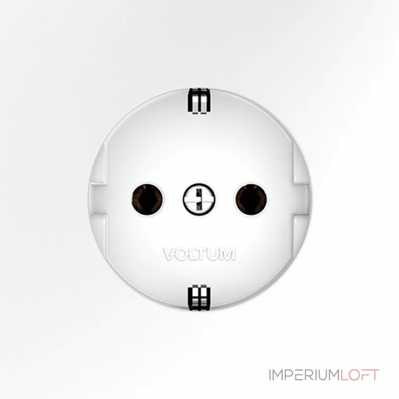 Розетка с заземлением без рамки Voltum S70 VLS040102 от ImperiumLoft