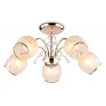 Подвесная люстра TR3189/5 GD/CL/FR золото/прозрачный/белый матовый E27/5 max 40W D600*285 от NovaLamp