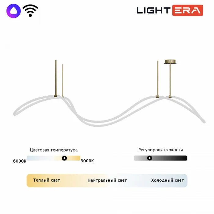 Светильник на штанге LIGHTERA Nyasa LE117L-150GB WIFI от ImperiumLoft