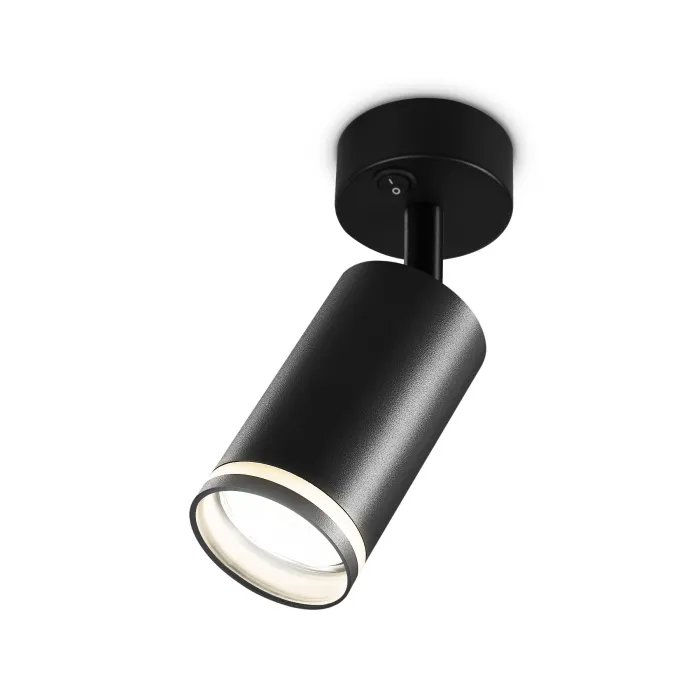 Накладной спот с выключателем TA121 BK черный GU10 max 12W D70*164*D55 от NovaLamp