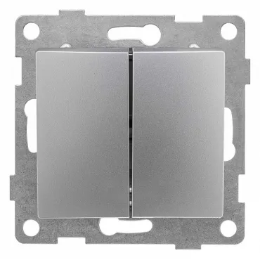 Выключатель двухклавишный без рамки Gusi Electric BRAVO С10В2-004