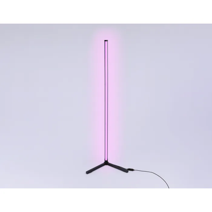 Светильник светодиодный напольный RGB с пультом FL8022 BK черный LED 15W RGB D32*1250 (ПДУ РАДИО 2.4G) от NovaLamp