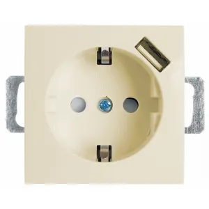 Розетка с заземлением и со шторками и USB без рамки Stekker PST16-9111 39329