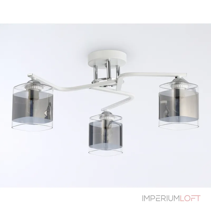 Светильник потолочный TR303217/3 WH/CH/SM белый/хром/дымчатый E27*3 max 60W D540*250 от NovaLamp