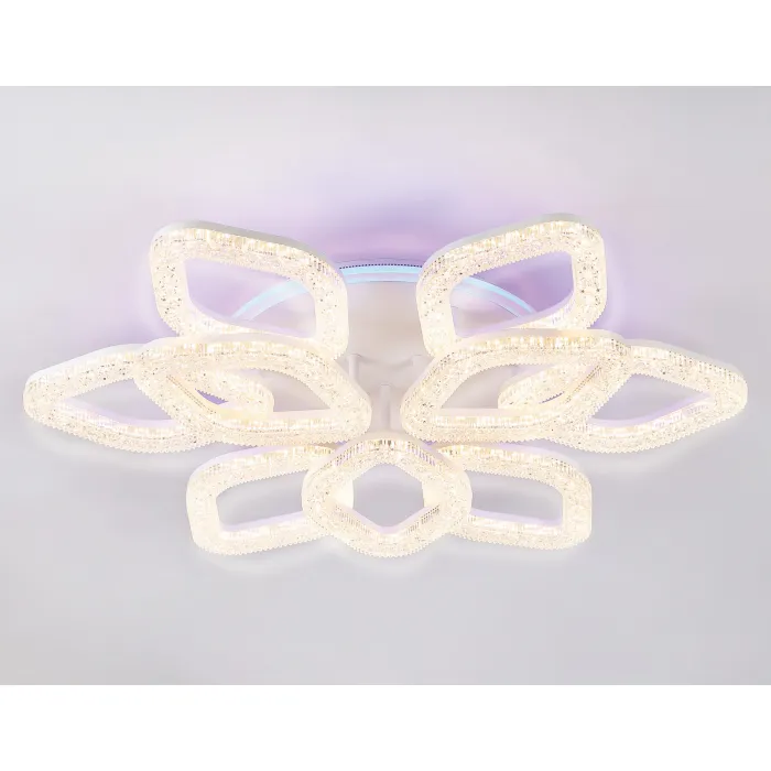 Светильник потолочный светодиодный с RGB подсветкой и пультом FA3929/6+3 WH белый 180W 3000K/4200K/6400K+RGB D680*110 (ПДУ РАДИО 2.4G) от NovaLamp