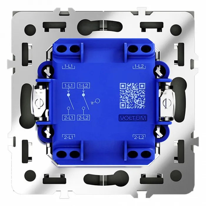 Выключатель двухклавишный без рамки Voltum S70 VLS020107 от ImperiumLoft