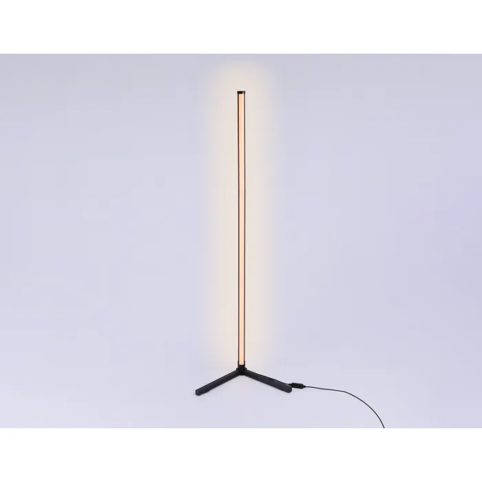Светильник светодиодный напольный RGB с пультом FL8022 BK черный LED 15W RGB D32*1250 (ПДУ РАДИО 2.4G) от NovaLamp