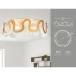 Потолочная люстра TR5327/6 GD/FR золото/белый матовый E14/6 max 40W D606*230 от NovaLamp
