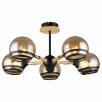 Люстра на штанге Imex MD.4896 MD.4896-5-S BK+WOOD от ImperiumLoft