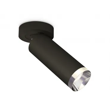 Комплект накладного поворотного светильника XM6343202 SBK/PSL черный песок/серебро полированное MR16 GU5.3 (A2229, C6343, N6132)