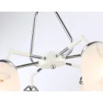 Светильник подвесной TR303292/6 WH/CH/FR белый/хром/белый матовый E27*6 max 60W D590*380 от NovaLamp