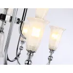Подвесная люстра с хрусталем TR3249/9 CH/FR хром/белый матовый E14*9 max 40W D735*720 от NovaLamp
