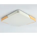 Потолочный светодиодный светильник FZ1313 WH/LW белый/светлое дерево 45W 5000K 500*500*50 (без ПДУ) от NovaLamp