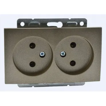Розетка двойная без рамки Mono Electric Despina / Larissa 500-002305-121