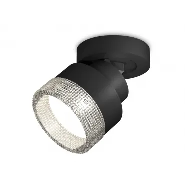 Комплект накладного поворотного светильника с композитным хрусталем XM8102040 SBK/CL черный песок/прозрачный GX53 (A2229, A2106, C8102, N8480) от NovaLamp