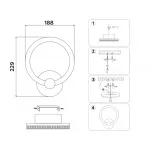 Светильник светодиодный настенный FA3849 WH белый 14W 3000K-6400K 229*188*100 от NovaLamp