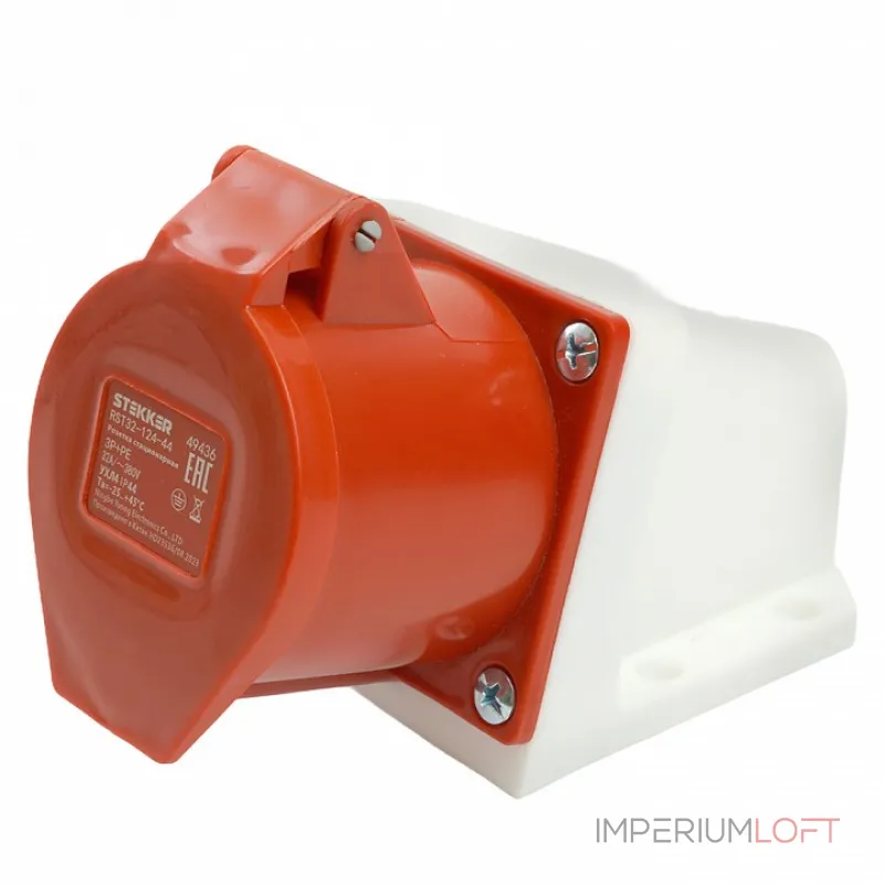 Розетка переносная разборная 2P+PE с крышкой Stekker ST 49436 от ImperiumLoft