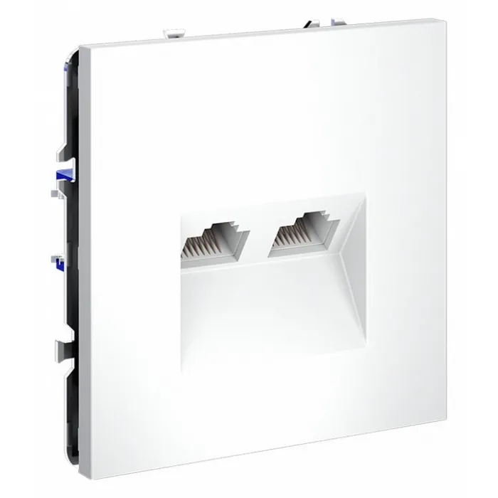 Розетка двойная Ethernet RJ-45 без рамки Voltum S70 VLS060202 от ImperiumLoft