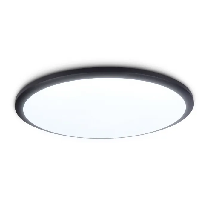 Потолочный светодиодный светильник FZ1235 BK черный IP44 48W 6400К D450*55 (Без ПДУ) от NovaLamp