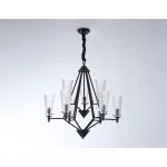 Подвесная люстра со сменной лампой TR3238/6+3 BK черный E14/9 max 40W D730*720 от NovaLamp