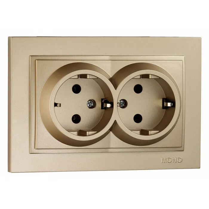 Розетка двойная с заземлением Mono Electric Despina 102-222204-120 от ImperiumLoft