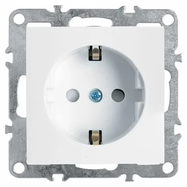 Розетка с заземлением и со шторками без рамки Stekker PST16-9110 39317