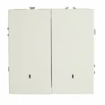Выключатель двухклавишный с подсветкой без рамки Stekker RSW10-5102-01 49864