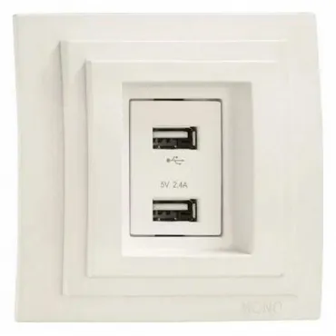 Розетка USB Mono Electric Larissa 103-171705-178 Розетка USB Mono Electric Larissa 103-171705-178