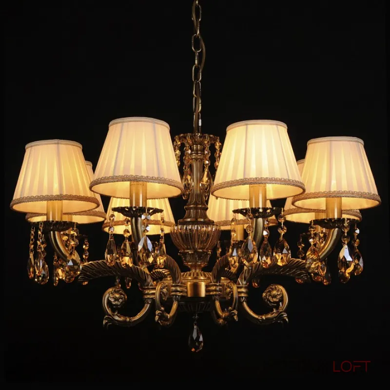 Подвесная люстра Abrasax Sylvia L.8110-8BR CRISTAL-SHADE от ImperiumLoft