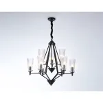 Подвесная люстра со сменной лампой TR3238/6+3 BK черный E14/9 max 40W D730*720 от NovaLamp