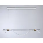 Светильник светодиодный подвесной FL5002 WH/GD белый/золото 4200K 12W 1000*60*1200 (без ПДУ) от NovaLamp