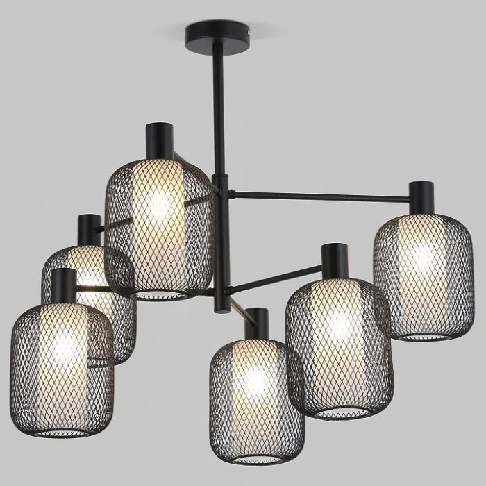 Люстра на штанге Eurosvet Voile 30191/6 черный от ImperiumLoft