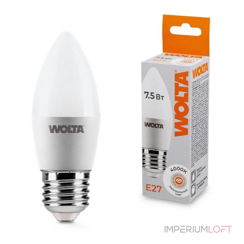 Лампа светодиодная Wolta E27 7.5Вт 4000K 25SC7.5E27 от ImperiumLoft Лампа светодиодная Wolta E27 7.5Вт 4000K 25SC7.5E27 от ImperiumLoft